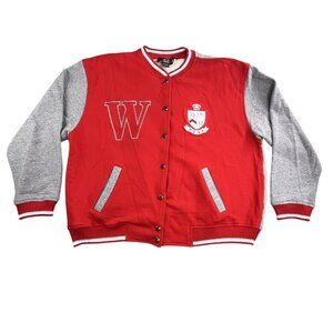 VTG SK Wear Jacket Womens Large Varsity Button Up Crest 90s Wear 93 Streetwear